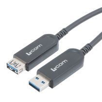 L-Com USB 3.0 Active Optical Cable, A male to A female PVC jacket, 10 meters