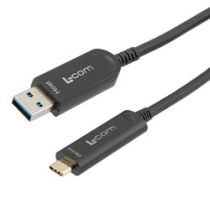 L-com USB 3.1 Active Optical Cable, A male to C male, Backwards Compatible, PVC Jacket, 5 Meters