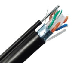 Cat6 Shielded Solid Aerial Cable with Messenger