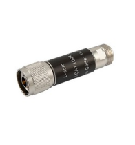 L-com 2W/1dB RF Fixed Attenuator - N Male to N Female - Brass Nickel - 6 GHz