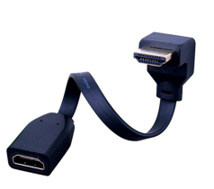 Vanco® 233306X - Right Angle Super Flex Flat Top HDMI High Speed Male to Female Cable - 6 Inch