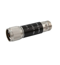 L-com 2W/10dB RF Fixed Attenuator - N Male to N Female - Brass Nickel - 6 GHz