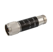 L-com 2W/30dB RF Fixed Attenuator - N Male to N Female - Brass Nickel - 6 GHz