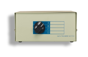 4-Way Manual Push Button DB9 Serial Switch Box