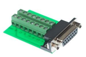 DB15 Female Terminal Block Panel Mount Connector