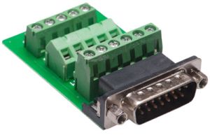 DB15 Male Terminal Block Panel Mount Connector