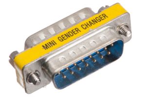 DB15 Male to DB15 Male Low Profile Gender Changer
