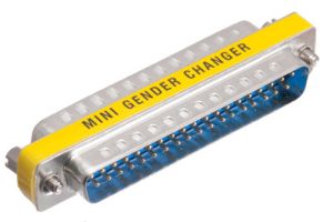 DB37 Male to DB37 Male Low Profile Gender Changer