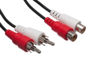 Dual RCA Male/Female Extension Cable - 6 FT
