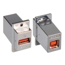 L-com USB Panel Mount Adapter A Female/B Female High Retention Connectors