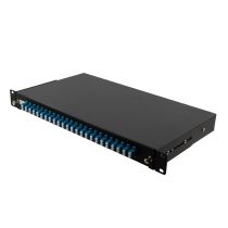 Rack Mount Fiber Patch Panel 1U - 24 Duplex LC/UPC Adapters and 48 LC/UPC 0.9mm Pigtails