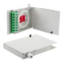 8 Port FTTH Terminal Box - Metal with SC/APC Pigtails and SC/APC Adapters