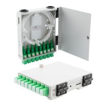 8 Port FTTH Terminal Box - Metal with SC/APC Pigtails and SC/APC Adapters