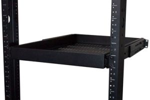 ShowMeCables Adjustable Sliding Shelf - 26 Inch Depth - 1 RU