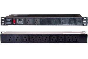 ShowMeCables 12 Outlets 15A Rackmount Power - Basic Surge - 6 Foot Cord
