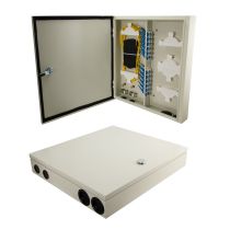 Outdoor Fiber Enclosure - Wall Mount - 24 SC/UPC Adapters and 0.9mm Single mode Pigtails