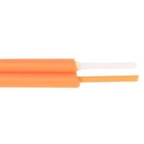 L-com Round Duplex Optical Cable, 50/125 OM2, Plenum Rated, 2.0mm, Continuous Run