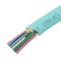L-Com Indoor Multi-Fiber Distribution Cable, 24 Fiber, 50/125 10GB OM3, Riser Rated, Per Meter