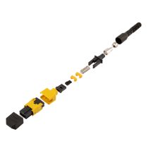 Fiber Connector, MPO Male, 12 Fiber, for 3.0mm SMF, Yellow, Pull boot, Low-loss