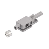 Versatile Link Gray Simplex Latching-Style Connector. For use with 1.0 x 2.2mm POF.