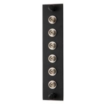 Fiber Sub Panel FC Multimode Couplers, 6 count, Bronze Sleeve, Black 