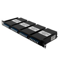MPO male (pins) pullable rack mount chassis with 4 LGX cassettes - 48 LC Single mode OS2