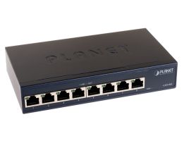 Planet 8-Port 10/100/1000BASE-T Gigabit Ethernet Switch with Metal Housing and Internal Power