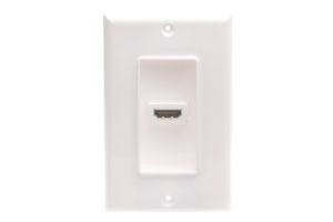 HDMI Pigtail Wall Plate - Single Gang - 1 Port - White