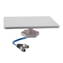 L-com Indoor Wide Band Omni Antenna, Ceiling Mount, 2.5 to 5 dBi Gain, 698-960/1427-1710/1710-2700/3300-4200 MHz Frequency Range, 2 x N-Female Connector, Low PIM, Horizontal x 2 Polarization