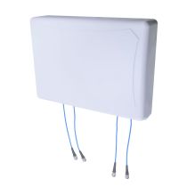 L-com Indoor Wide Band Panel Antenna, Wall Mount, 6 to 6.5 dbi Gain, 698-960/1710-2700/3300-4000 MHz Frequency Range, 4 x N-Female Connector, Low PIM, 2 x ±45° Polarization