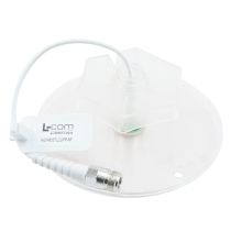 L-com Indoor Wide Band Omni Transparent Antenna, Ceiling Mount, 2.5 to 4.5 dBi Gain, 698-806/806-960/1710-2700/3300-4800 MHz Frequency Range, N-Female Connector, Low PIM, Horizontal Polarization