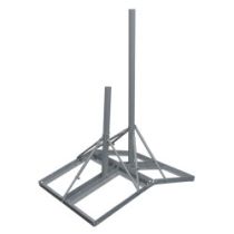L-com Non-Penetrating Peak Roof Mount 60-inch Mast and 34-inch Extra Pole, 2-pole Version, Galvanized Steel with Powder Coating
