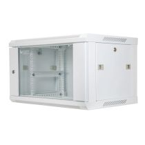 L-com 19 inch Wide Wall Mount Cabinet 6U 17.7in(450mm) Depth Network Cabinet  RAL9003 -Signal White