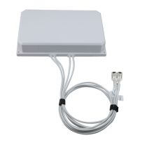 L-com 2400-2500, 3300-3800, 5150-7125 MHz Flat Panel MIMO Antenna, 6 dBi Gain, 4 N Type Female Connectors