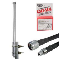 L-com Helium Miner PRO Antenna Upgrade Kit, 6dBi 900MHz Omni w/ N Male to RP-SMA Male, 10ft Low Loss 400 Cable