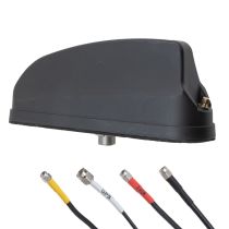 L-com 617 to 6000 MHz 4G, 5G, Wi-Fi, GPS Multiband Shark Fin Antenna, SMA Male, RP SMA Male Connectors