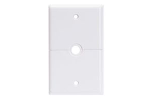 Leviton 1G Split Pass-Through Wall Plate - Single Gang - 5/8 IN - White | N751-W