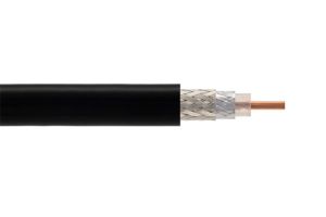 Low Loss Flexible LMR-100-FR Outdoor Rated Coax Cable Double Shielded with Black FRPE Jacket Fire Rated - Per FT