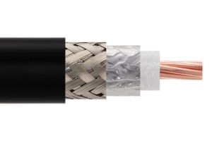 Low Loss Flexible LMR-600-UF Outdoor Rated Coax Cable Double Shielded with Black TPE Jacket Ultra Flex - Per FT