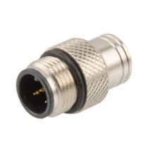 L-com M12 5 Position A-code Mold Connector, Male, Shielded