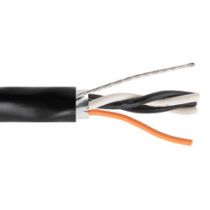 L-com Process System Interconnect Cable, USA Made, 18AWG 2 Pair & 22AWG Com Wire, Shielded, AWM 2464 300V CM PLTC ITC UV Res PVC, BLK, 1000F