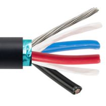L-com Shielded Power Bulk Tray Cable, Exposed Run, 3 Conductor 10AWG 600V, TC-ER THHN THWN, UL86 UL1277 UL1581, 90C UV Res VW-1 PVC Black, 1KFT