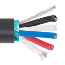 L-com Shielded Power Bulk Tray Cable, Exposed Run, 3 Conductor 14AWG 600V, TC-ER THHN THWN, UL86 UL1277 UL1581, 90C UV Res VW-1 PVC Black, 1KFT