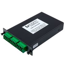 Passive DWDM, Plug-In Single LGX Combo Mux & Demux, 8 Channels with 100 GHz spacing, starting Ch36 (1548.52nm), LC-APC connectors, Pass & Monitor