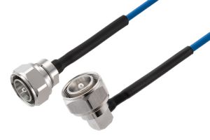 Pasternack 4.3-10 Male to 4.3-10 Male Right Angle Low PIM Cable 36 Inch Length Using TFT-402 Coax Using Times Microwave Components