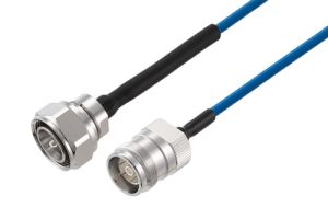 Pasternack 4.3-10 Male to 4.3-10 Female Low PIM Cable 12 Inch Length Using TFT-402 Coax Using Times Microwave Components