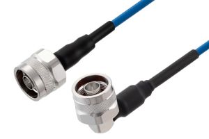 Pasternack N Male to N Male Right Angle Low PIM Cable 48 Inch Length Using TFT-402 Coax Using Times Microwave Components