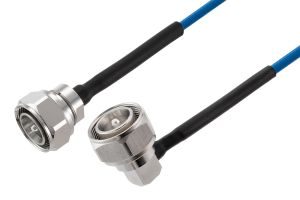 Pasternack 4.3-10 Male to 4.3-10 Male Right Angle Low PIM Cable 60 Inch Length Using TFT-402-LF Coax Using Times Microwave Components