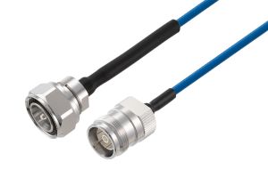Pasternack 4.3-10 Male to 4.3-10 Female Low PIM Cable 12 Inch Length Using TFT-402-LF Coax Using Times Microwave Components