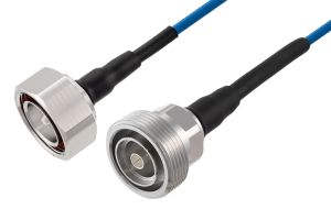 Pasternack 7/16 DIN Male to 7/16 DIN Female Low PIM Cable 12 Inch Length Using TFT-402-LF Coax Using Times Microwave Components